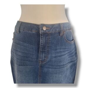 Faded Glory Blue Denim Mini Skirt. Size 10